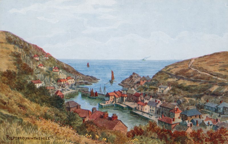 Polperro, ze wzgórza autorstwa Alfred Robert Quinton