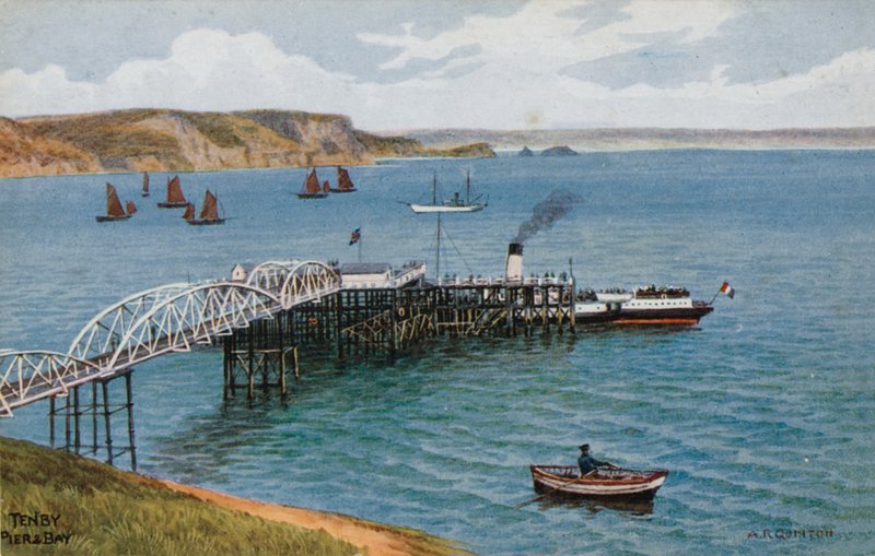 Tenby, molo i zatoka autorstwa Alfred Robert Quinton