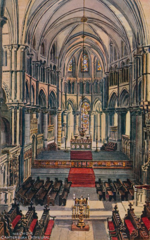 Chór katedry w Canterbury autorstwa Alfred Robert Quinton