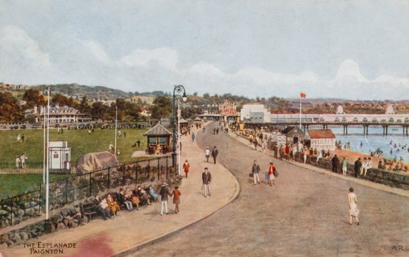 Esplanade, Paignton (kolor lito) autorstwa Alfred Robert Quinton