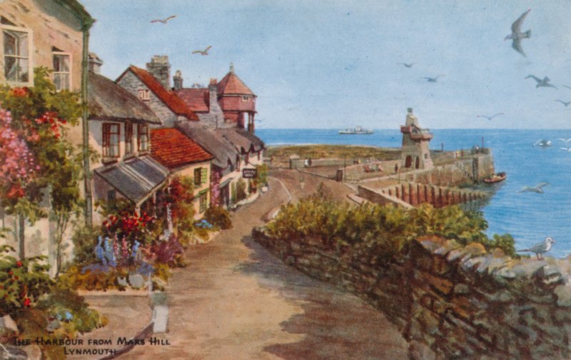 Port z Mars Hill, Lynmouth autorstwa Alfred Robert Quinton