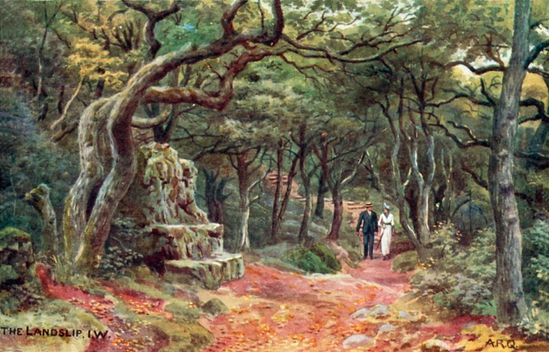 Osuwisko, Wyspa Wight autorstwa Alfred Robert Quinton