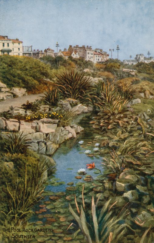 Basen, ogrody skalne, Southsea autorstwa Alfred Robert Quinton