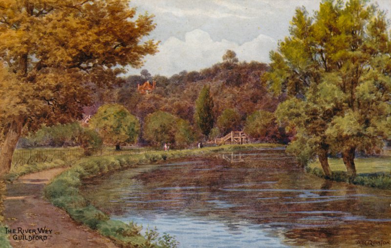 Rzeka Wey, Guildford autorstwa Alfred Robert Quinton