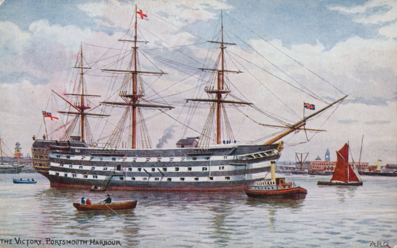 Zwycięstwo, Portsmouth Harbor autorstwa Alfred Robert Quinton