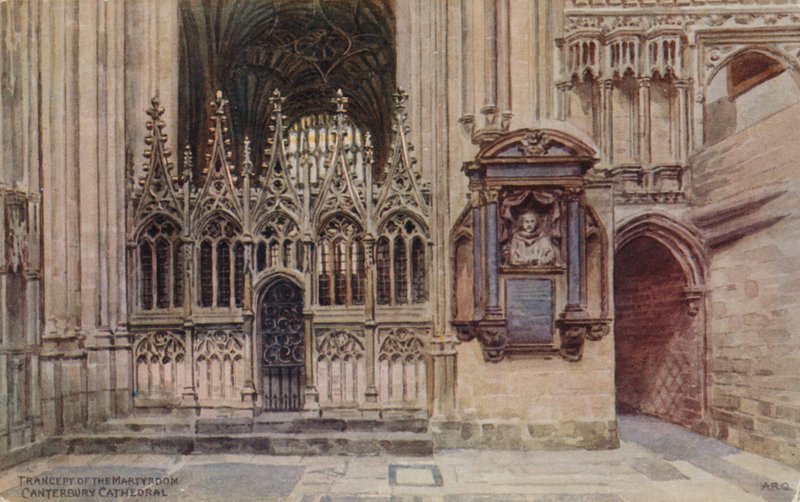 Trancept Męczeństwa, Katedra w Canterbury autorstwa Alfred Robert Quinton