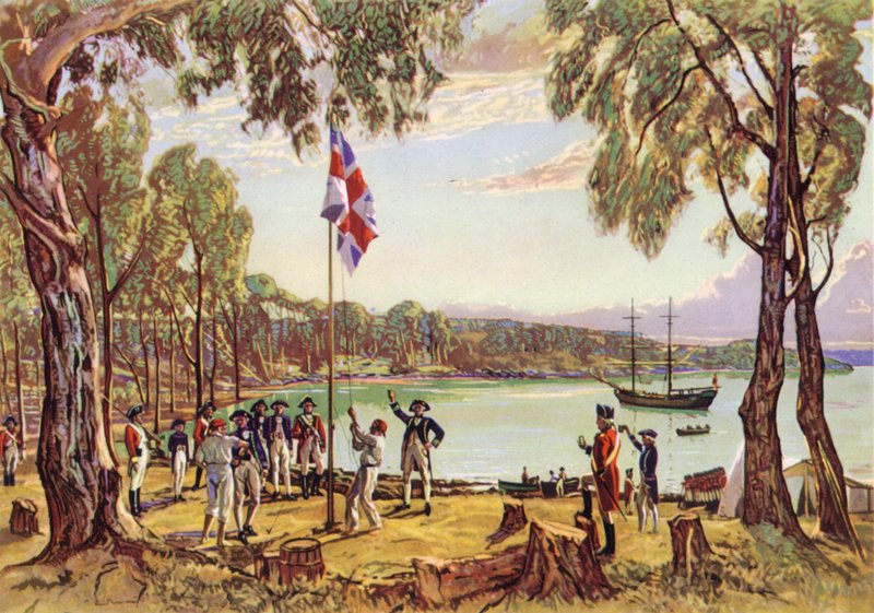 Założenie Australii autorstwa Algernon Mayow Talmage
