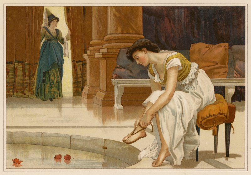 Białe łabędzie (chromolitho) autorstwa Alice Havers