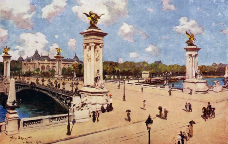Paryż: Pont Alexandre III (kolor lito) autorstwa Allan Stewart