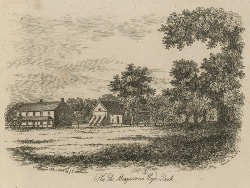 Stary magazyn, Hyde Park, Londyn autorstwa Alois Schonn