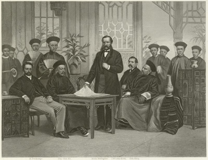 Ambasada chińska wobec obcych mocarstw, 1868 r. autorstwa Alonzo Chappel
