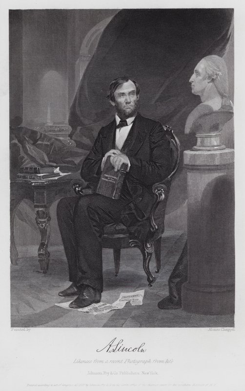 Abraham Lincoln (rycina) autorstwa Alonzo (after) Chappel