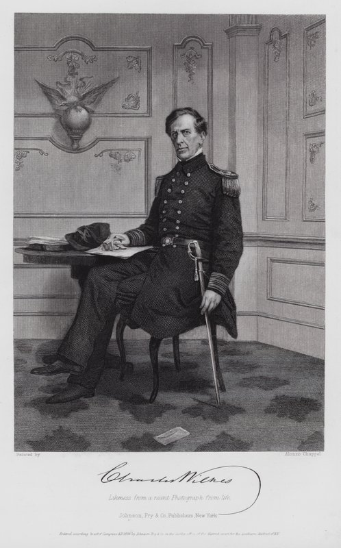 Charles Wilkes (Grawerowanie) autorstwa Alonzo (after) Chappel