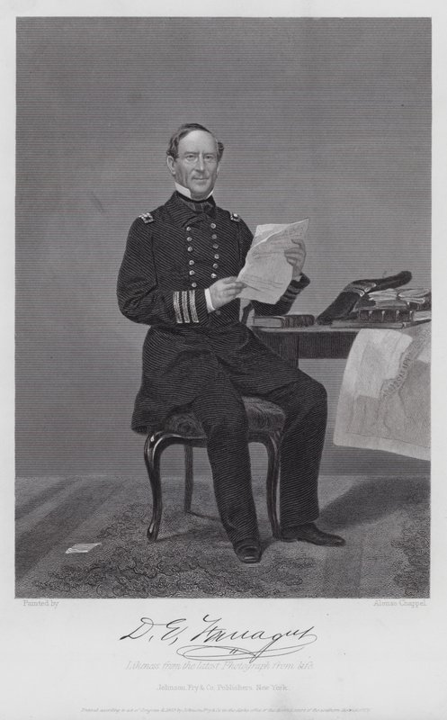 David Glascoe Farragut (Grawerowanie) autorstwa Alonzo (after) Chappel