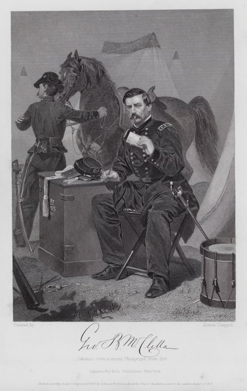 George Brinton McClellan (Grawerowanie) autorstwa Alonzo (after) Chappel