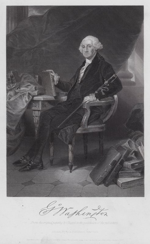 Jerzy Waszyngton (grawerowanie) autorstwa Alonzo (after) Chappel