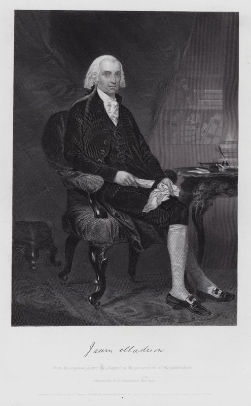 James Madison (Grawerowanie) autorstwa Alonzo (after) Chappel