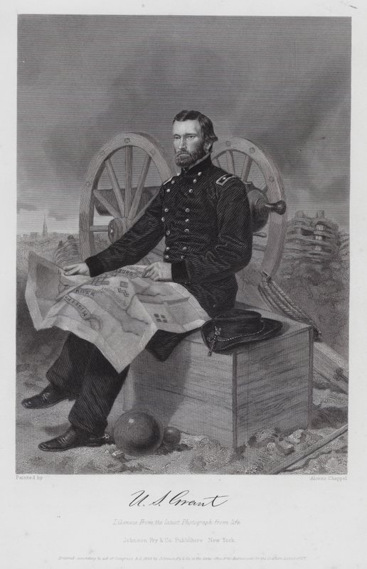 Ulisses S Grant (Grawerowanie) autorstwa Alonzo (after) Chappel