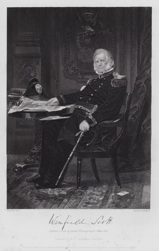 Winfield Scott (grawerowanie) autorstwa Alonzo (after) Chappel