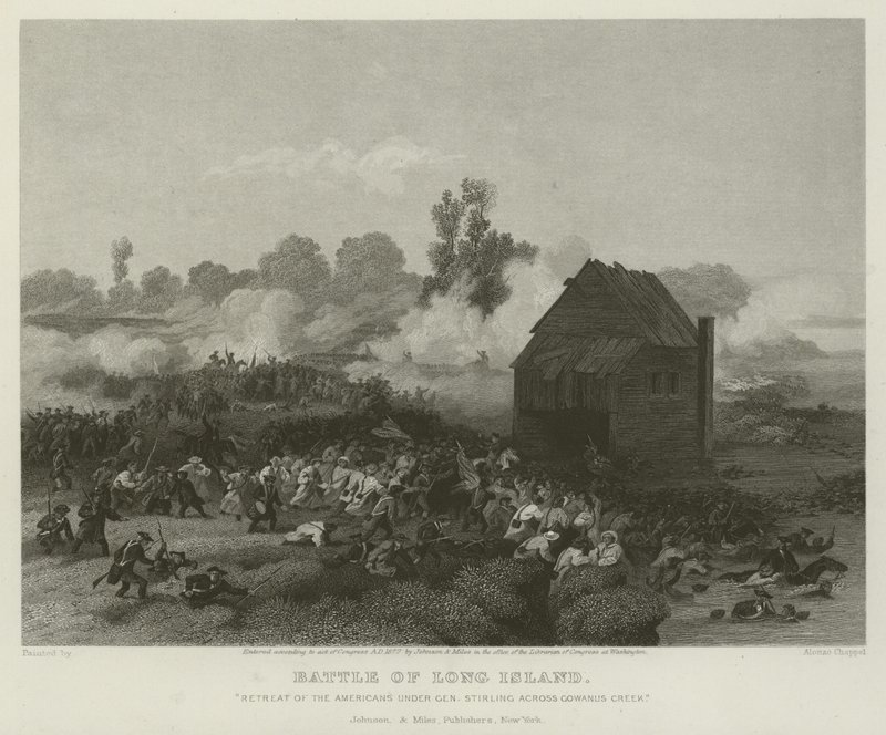 Bitwa o Long Island, 1776 autorstwa Alonzo Chappel