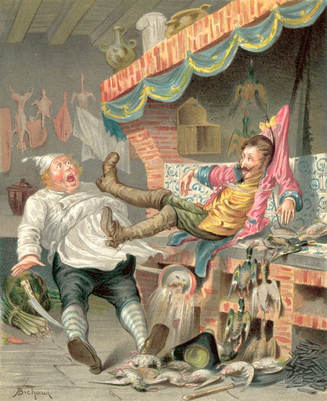 Przygody Barona Munchausena (chromolitho) autorstwa Alphonse Adolphe Bichard