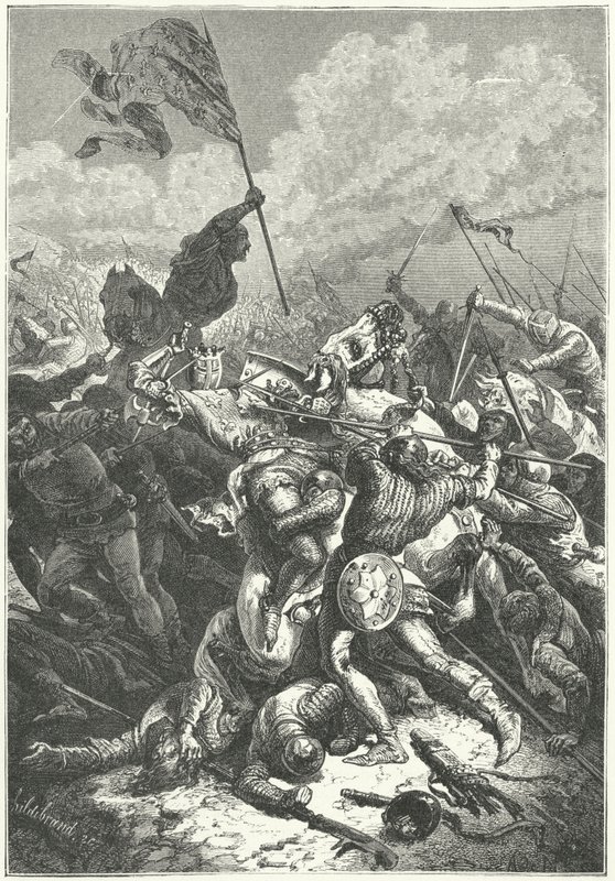 Bitwa pod krzakami autorstwa Alphonse Marie de (after) Neuville