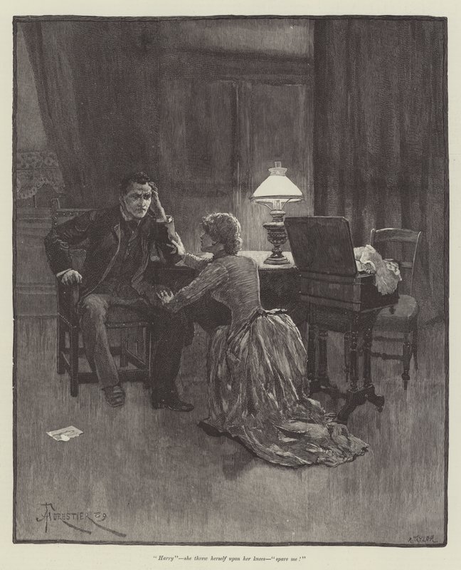 Ślepa miłość, Wilkie Collins autorstwa Amedee Forestier