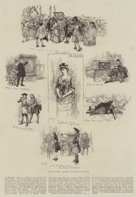 Nowa Opera, Manon, w Drury-Lane Theatre autorstwa Amedee Forestier