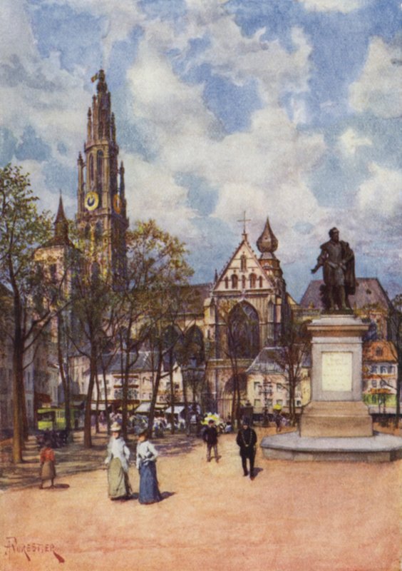 The Place Verte, Antwerpia autorstwa after Amedee Forestier