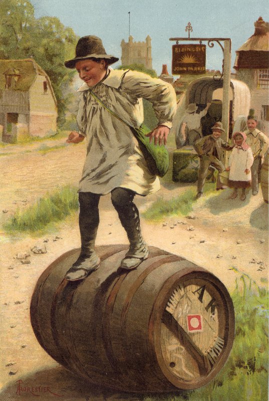 Niebezpieczny sport (litografia kolorowa) autorstwa Amedee (after) Forestier