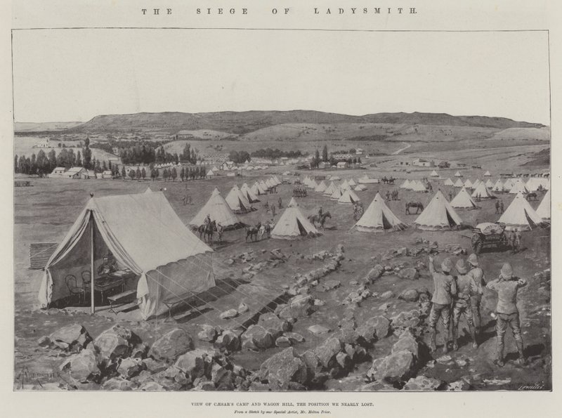Oblężenie Ladysmith litho autorstwa Amedee Forestier