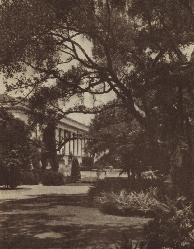 Kalifornia: Biblioteka Huntingtona (zdjęcie czarno-białe) autorstwa American Photographer (after)