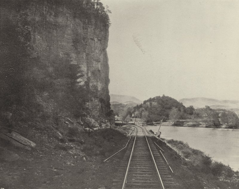 Castle Rock, New River (zdjęcie czarno-białe) autorstwa American Photographer (after)