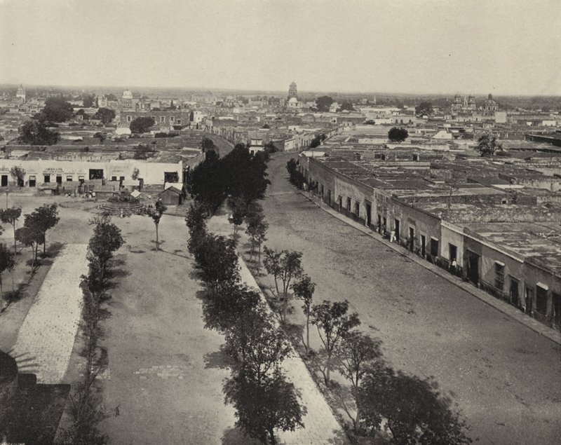Miasto Queretaro, Meksyk (zdjęcie czarno-białe) autorstwa American Photographer (after)