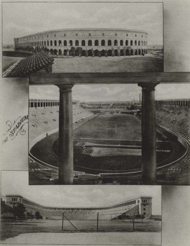 Uniwersytet Harvarda: Stadion (zdjęcie czarno-białe) autorstwa American Photographer (after)