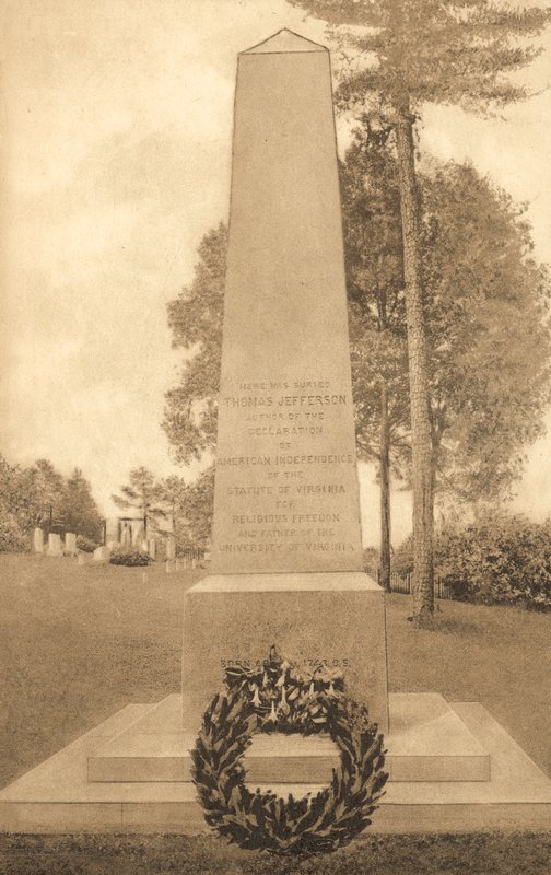 Grób Thomasa Jeffersona (zdjęcie czarno-białe) autorstwa American Photographer (after)