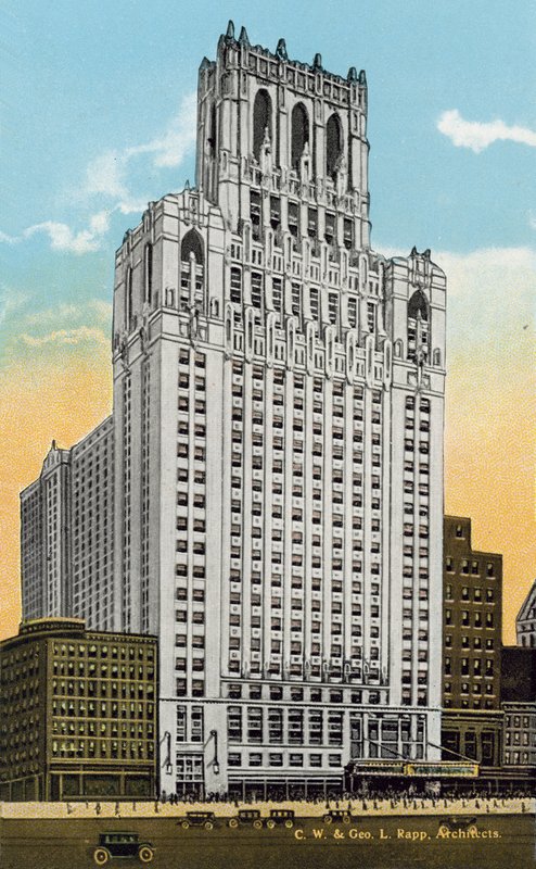 Nowa zjednoczona świątynia masońska (kolorowe zdjęcie) autorstwa American Photographer