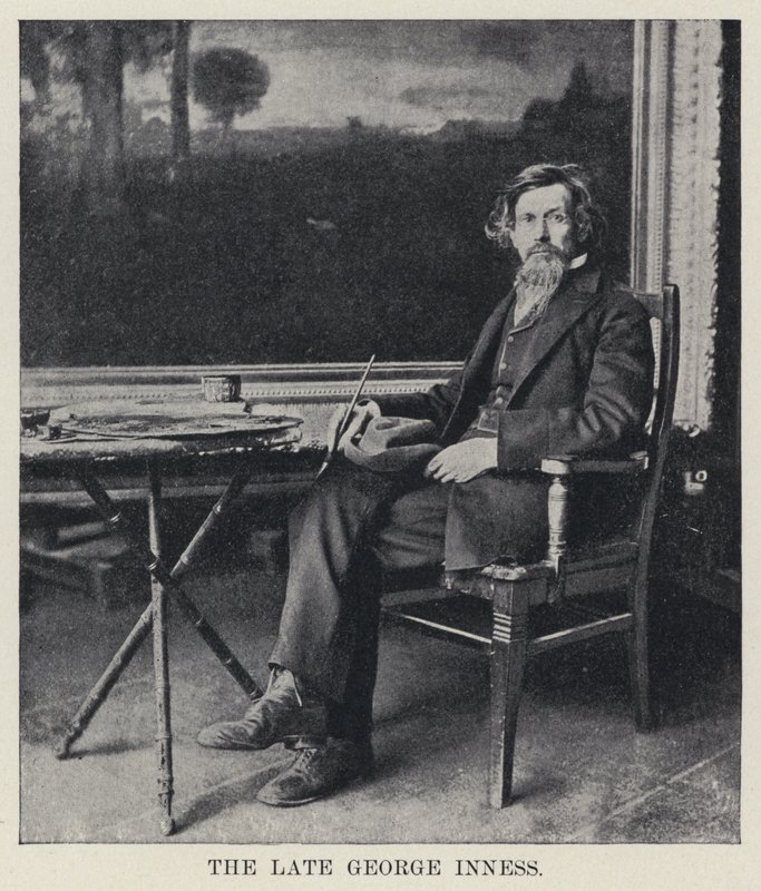 Nieżyjący George Inness (zdjęcie czarno-białe) autorstwa American Photographer