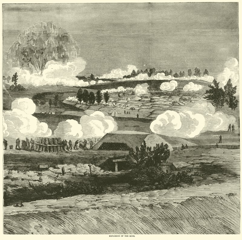 Wybuch kopalni, lipiec 1864 r. autorstwa American School