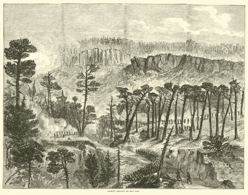 Atak Gearys na Dug Gap, maj 1864 autorstwa American School