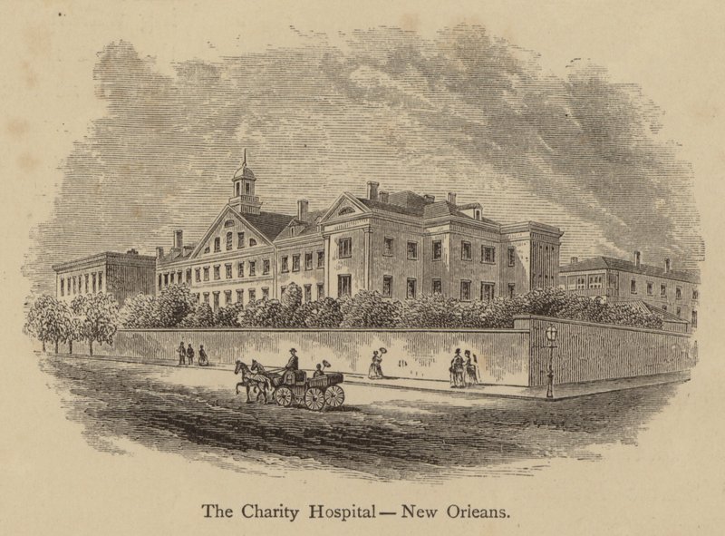 Szpital Charytatywny, Nowy Orlean (grawerowanie) autorstwa American School