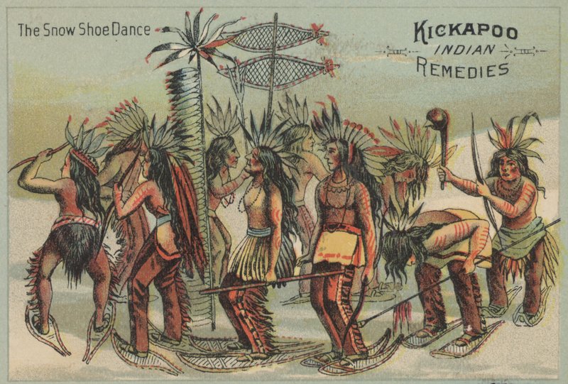 Taniec w rakietach śnieżnych (chromolitho) autorstwa American School