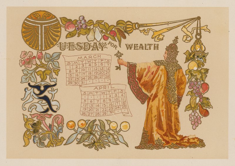 Wtorek dla bogactwa (chromolitho) autorstwa American School