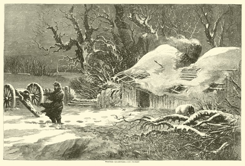 Kwatera zimowa, na pikiecie, luty 1864 r. autorstwa American School