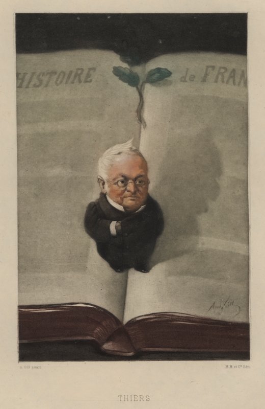 Adolphe Thiers, francuski mąż stanu i historyk autorstwa Andre Gill