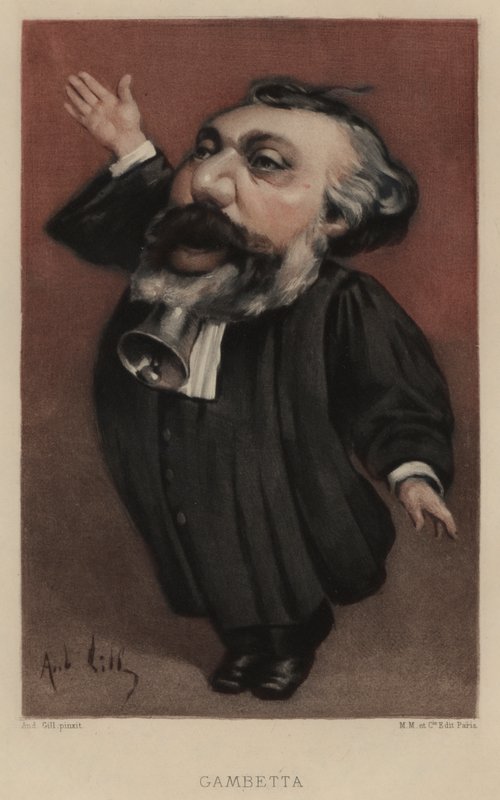 Leon Gambetta, francuski mąż stanu autorstwa Andre Gill