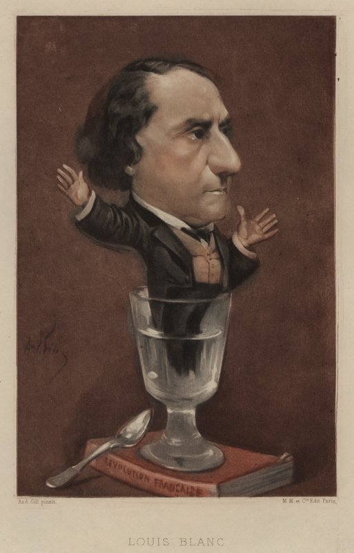Louis Blanc, francuski polityk i historyk autorstwa Andre Gill