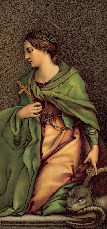 Św. Małgorzata (chromolitho) autorstwa Andrea del Sarto