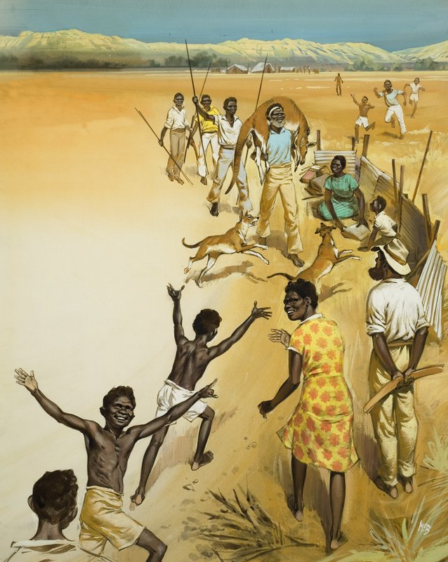 Aborygeni (gwasz na papierze) autorstwa Angus McBride