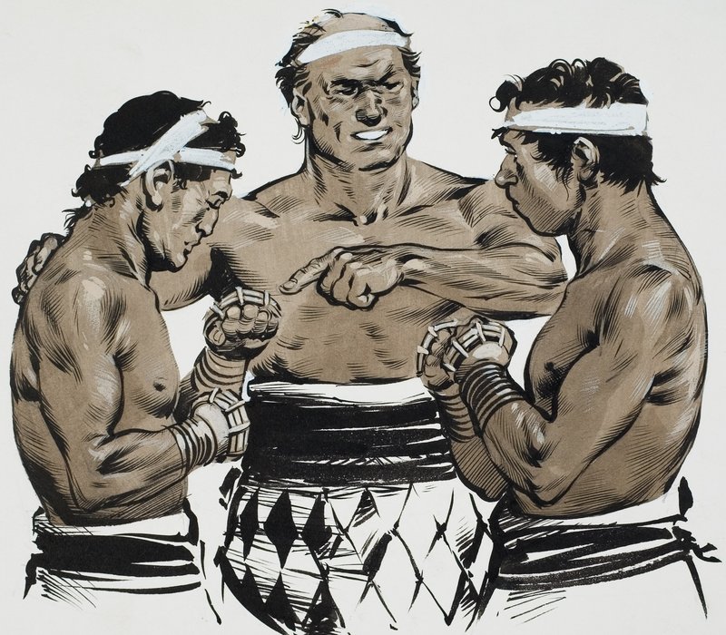Boks (gwasz na papierze) autorstwa Angus McBride